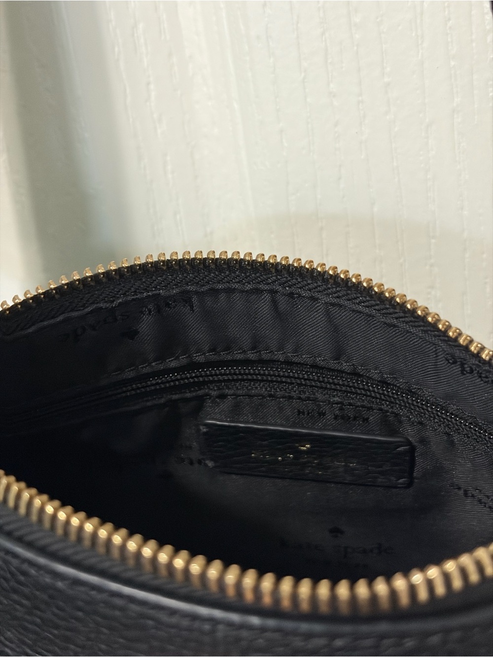 kate spade Black Pebbled Leather Crossbody with Striped Strap Medium Rosie - Picture 5 of 11